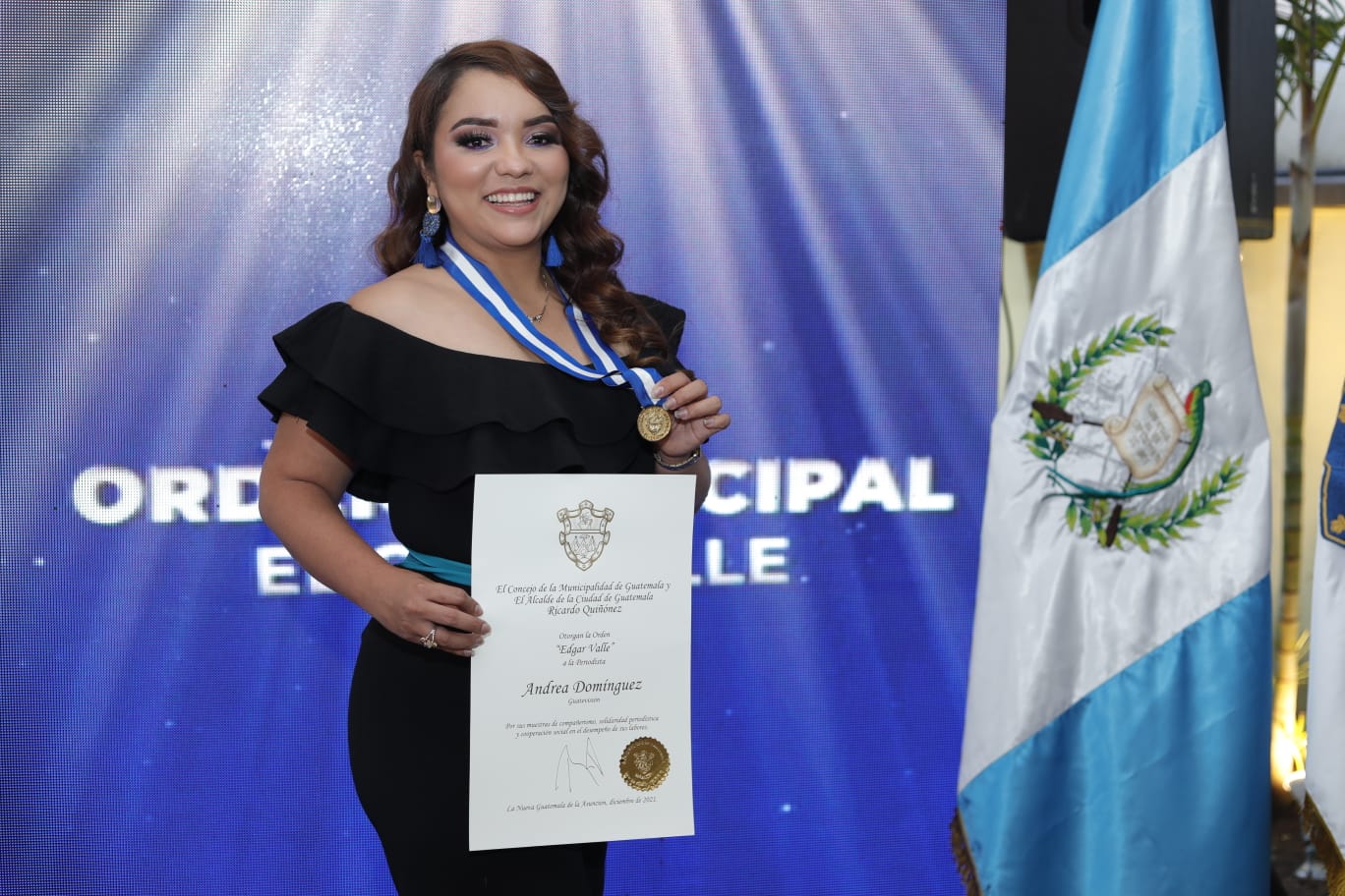 Andrea Domínguez, periodista de Prensa Libre y Guatevisión. (Foto: Esbin García)