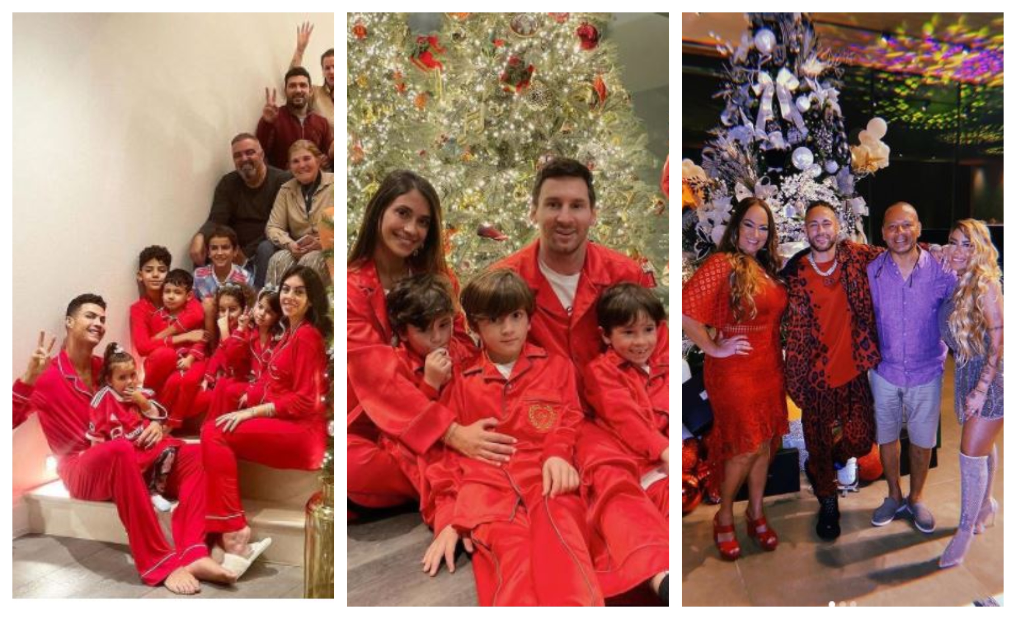 Cristiano, Messi y Neymar y las fiestas navideñas. (Foto Prensa Libre),