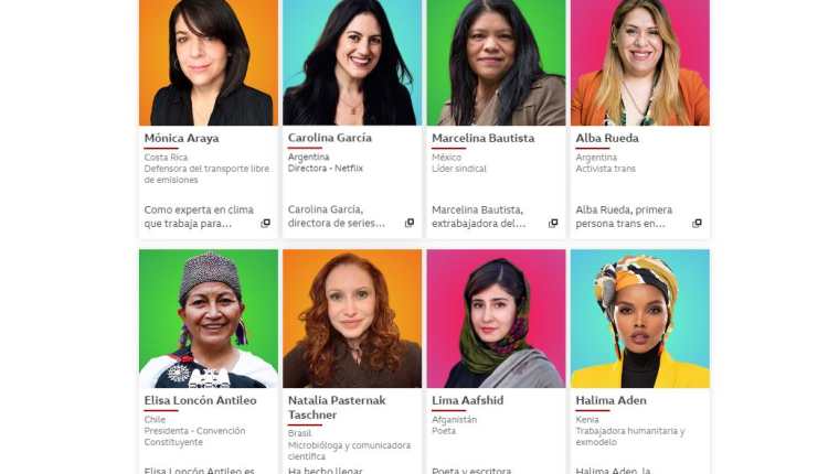     La BBC selecciona a 100 mujeres inspiradoras e influyentes de todo el mundo.