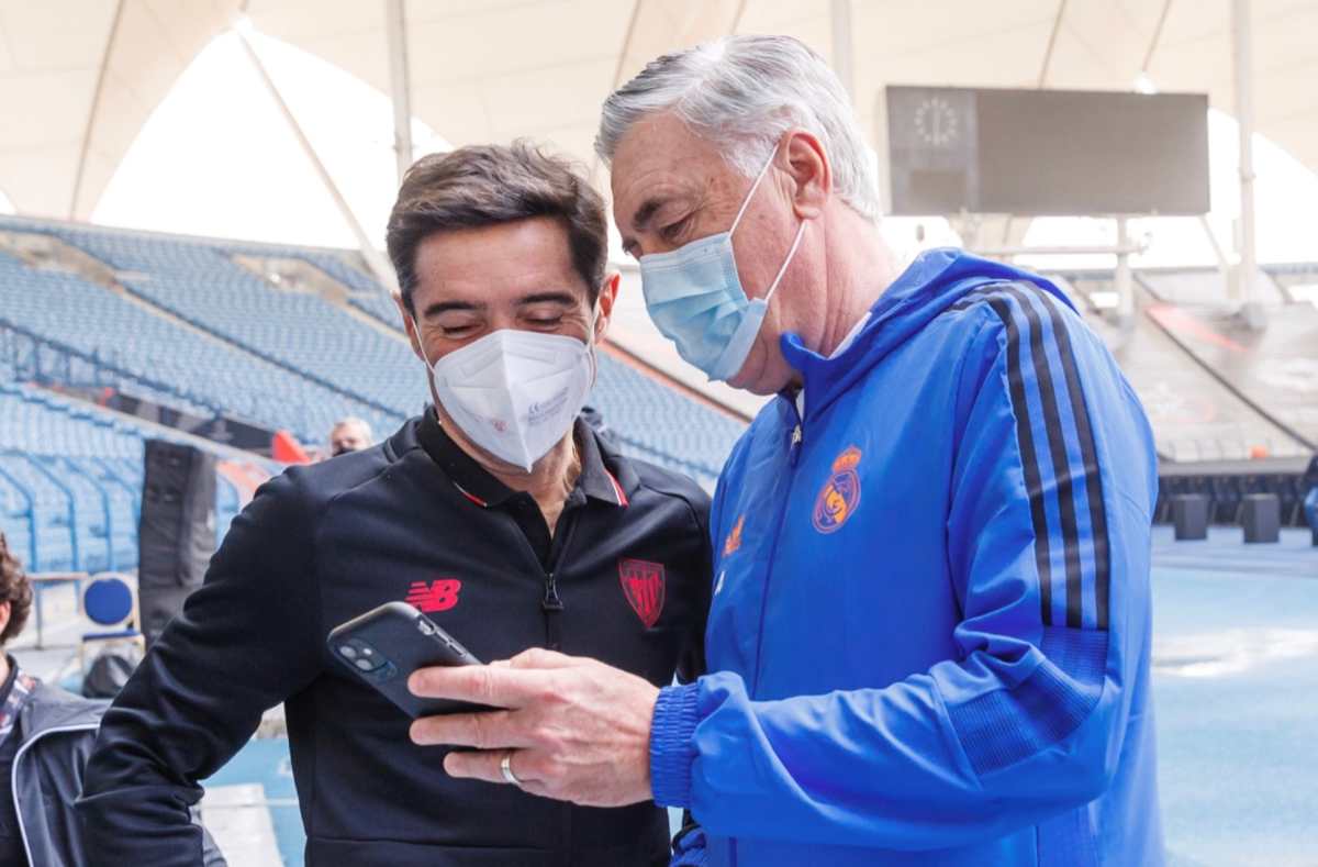 Ancelotti mostró a Marcelino una foto de cuando se enfrentaron en 1987