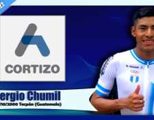 Con esta publicación en sus redes el equipo español de ciclismo Cortizo le dio la bienvenida a Sergio Chumil para correr de febrero a agosto de 2022. Foto Twitter.