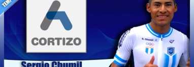 Con esta publicación en sus redes el equipo español de ciclismo Cortizo le dio la bienvenida a Sergio Chumil para correr de febrero a agosto de 2022. Foto Twitter.