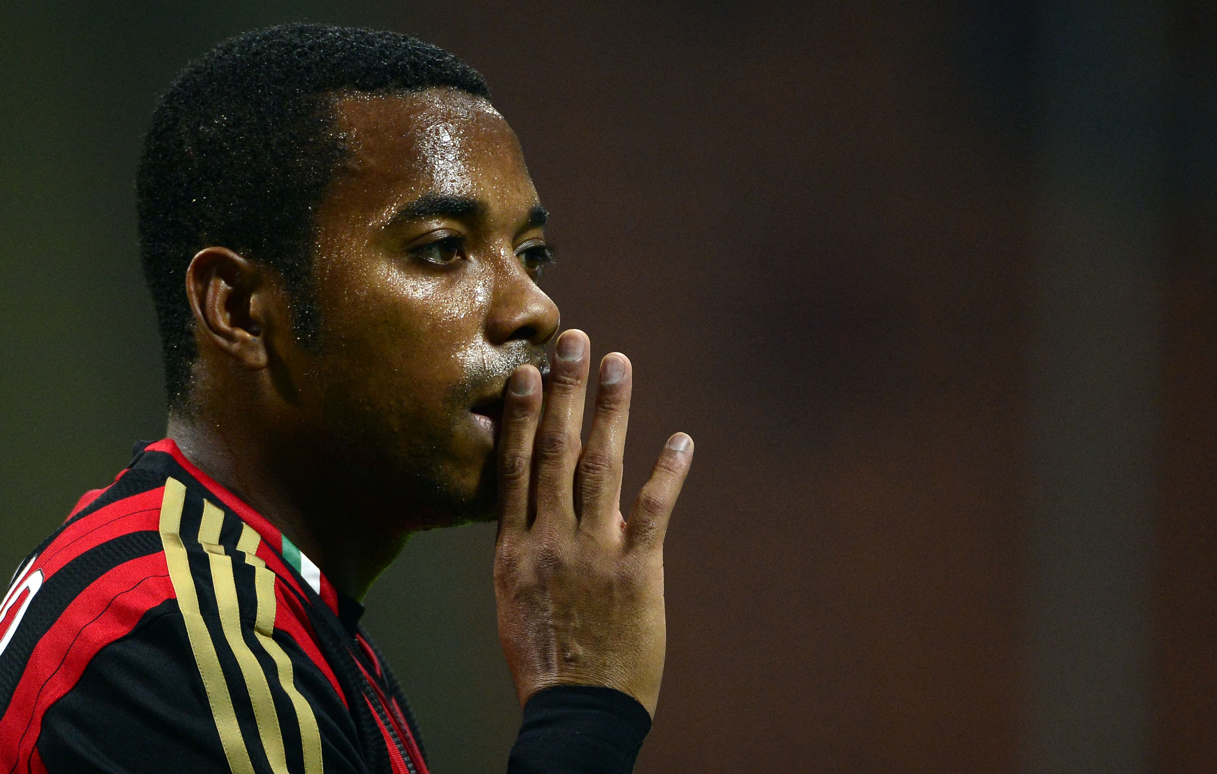 Foto de archivo del brasileño exjugador del AC Milan, Robinho. (Foto Prensa Libre: AFP)