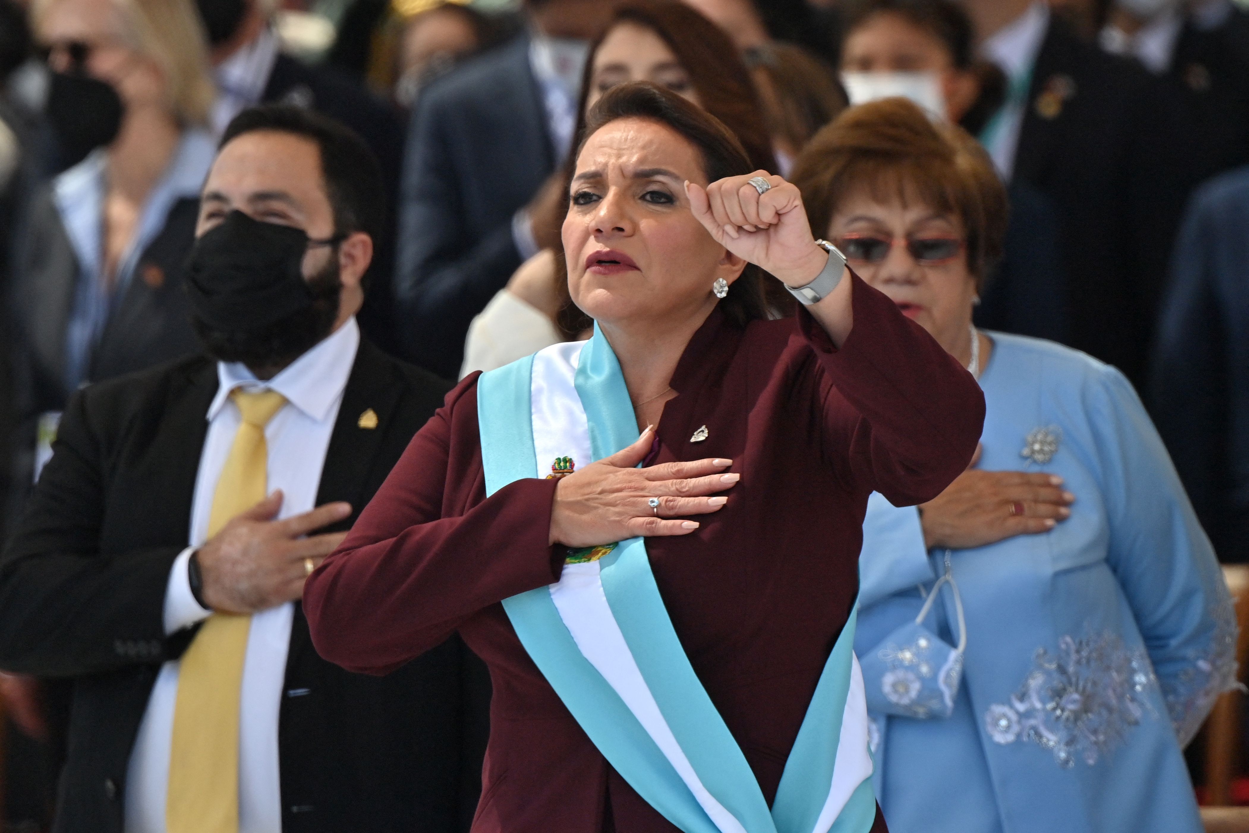 Xiomara Castro asumió como nueva presidenta de Honduras. (Foto Prensa Libre: AFP)