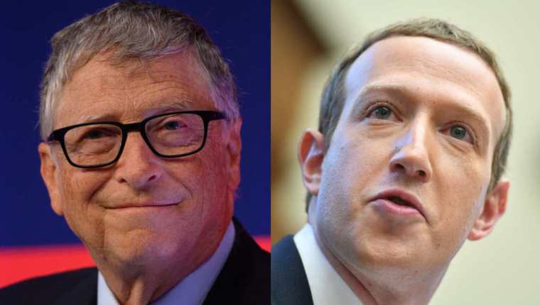 Bill Gates y Mark Zuckerberg figuran en la lista de magnates que no dejaran herencia a sus hijos. (Foto Prensa Libre: AFP)