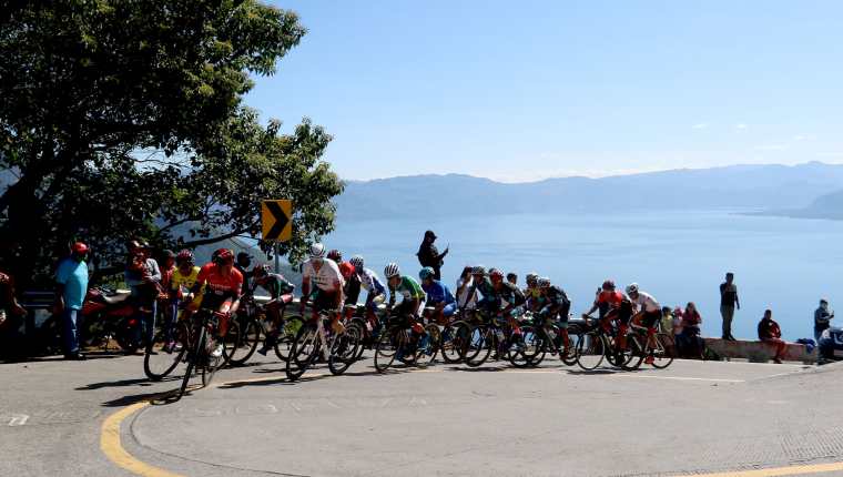 Imagen del recorrido d la última etapa en San Pablo La Laguna, Sololá. (Foto Prensa Libre: Federación Guatemalteca de Ciclismo)