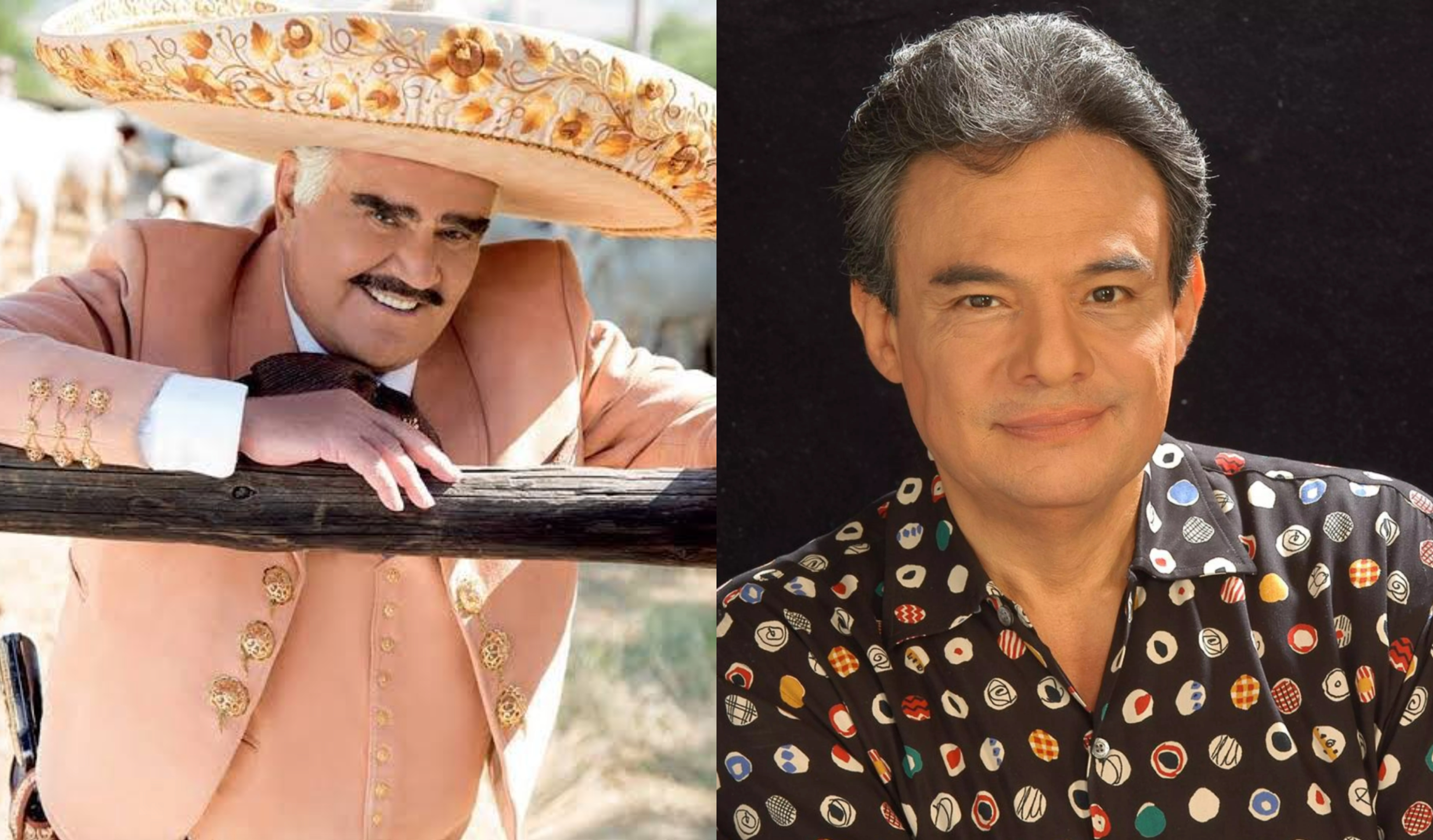 Vicente Fernández y José José han sido dos de los artistas más influyentes en la historia de la música en México. (Foto Prensa Libre: @_vicentefdez/Instagram y Sony Music)