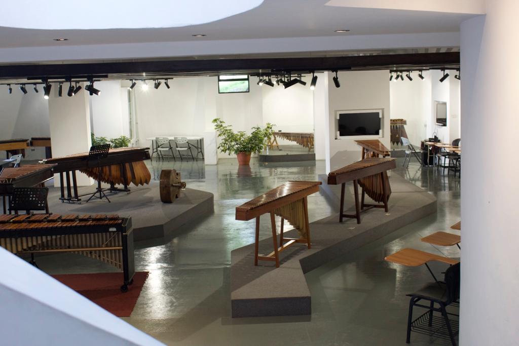 Sala de exposiciones sobre la marimba en la Escuela Nacional de Marimba.  (Foto Prensa Libre: Escuela Nacional de Marimba)