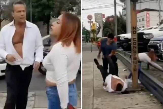 Alfredo Adame se fue a los puños contra una mujer en México. (Foto Prensa Libre: Twitter)