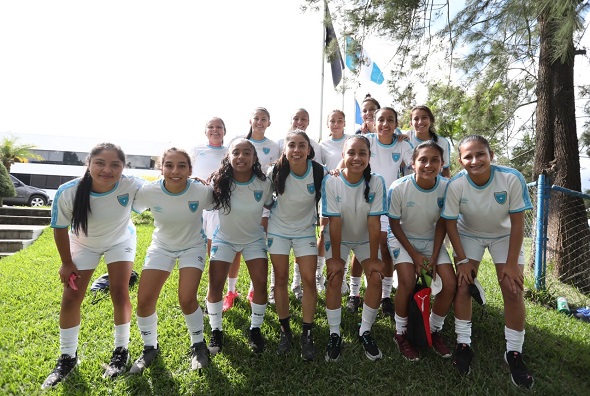 La última Selección Nacional femenil que incluyó a Ana Lucía Martínez en julio del 2021. (Foto Prensa Libre: FEDEFUT)