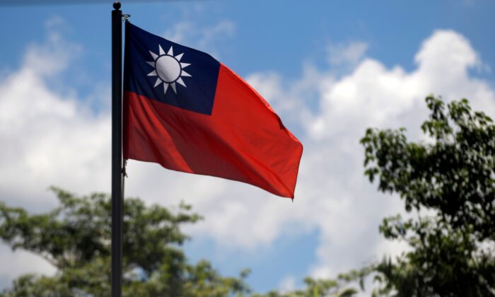 View of the Taiwan flag at the Embassy of Taiwan in San Salvador on August 21, 2018. - China and El Salvador established diplomatic relations Tuesday as the Central American nation ditched Taiwan in yet another victory for Beijing in its campaign to isolate the island. (Photo by MARVIN RECINOS / AFP) (Photo credit should read MARVIN RECINOS/AFP via Getty Images)