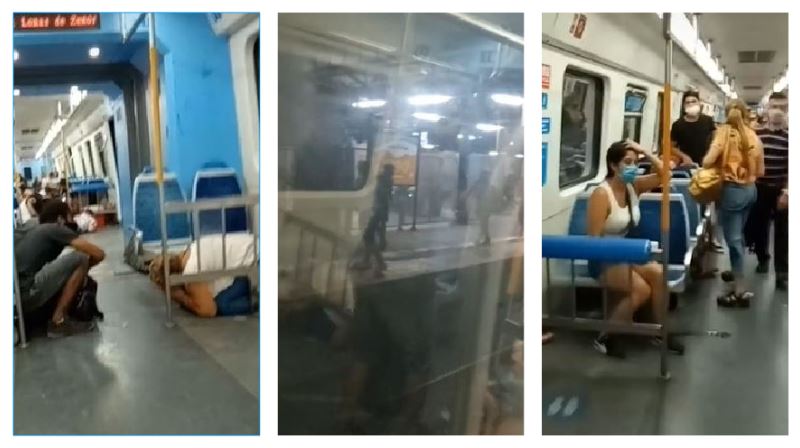 Bandas se pelean en Tren de Argentina y pasajeros entran en pánico. (Foto Prensa Libre: TikTok)