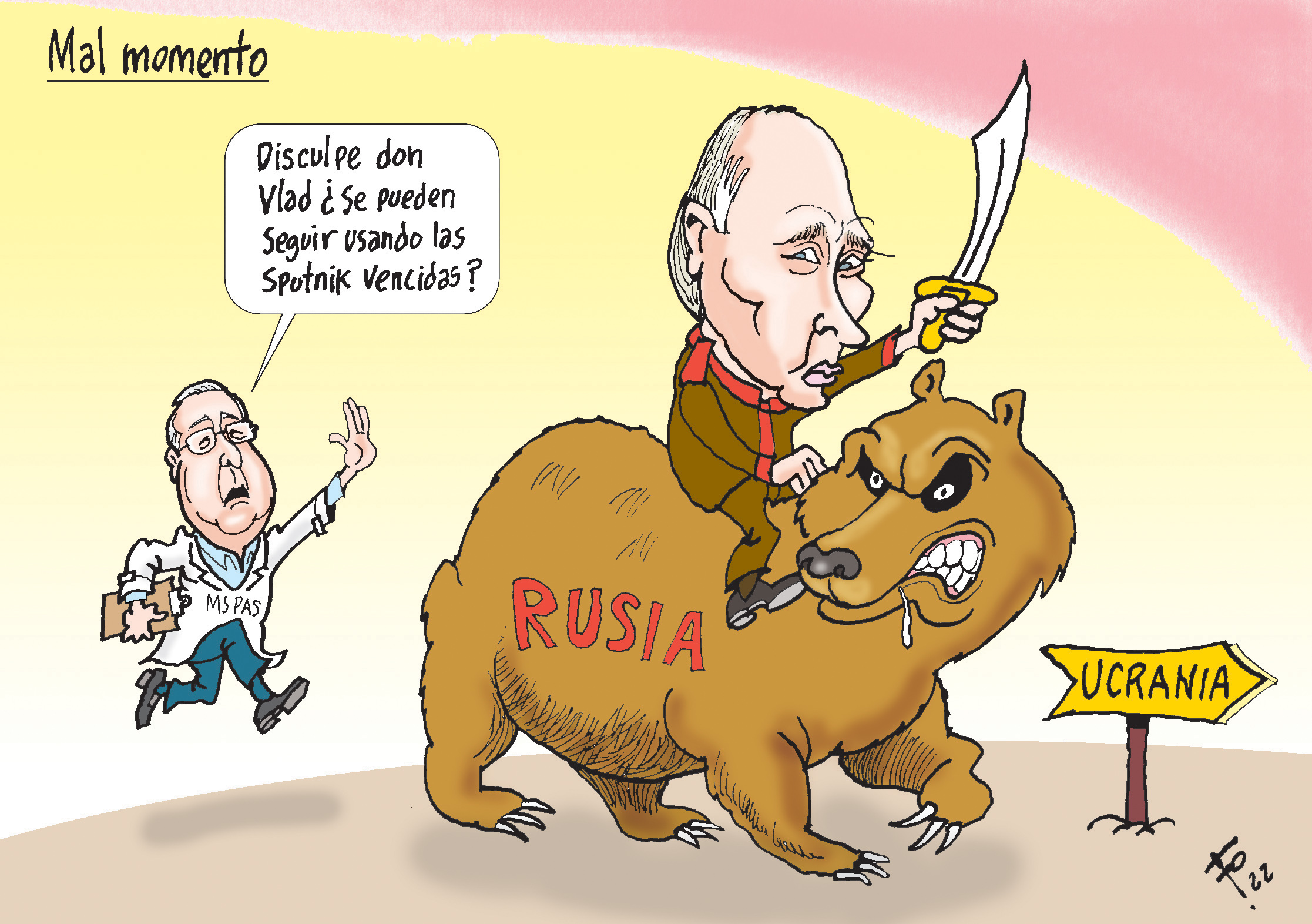Personajes: Francisco Coma y Vladimiri Putin.