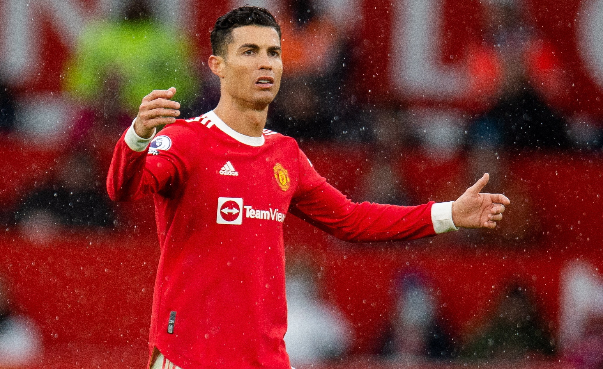 El jugador del Manchester United  Cristiano Ronaldo durante el juego ante Southampton FC. (Foto Prensa Libre: EFE)