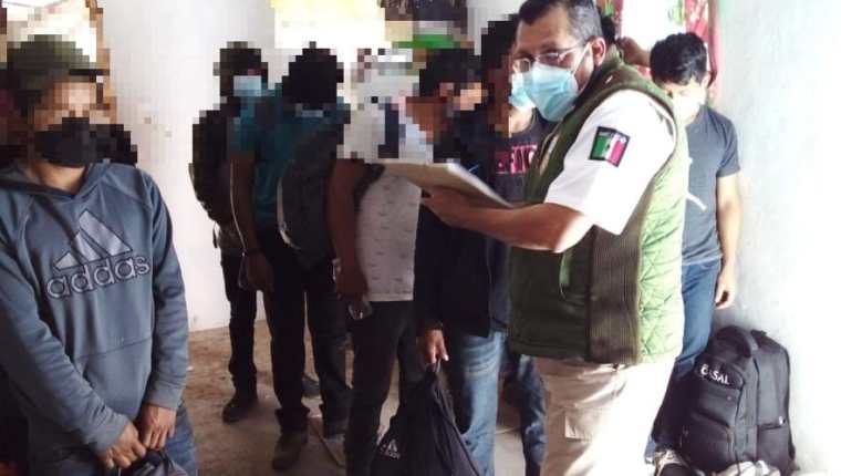 Los migrantes centroamericanos se encontraban en una casa de seguridad de Puebla, México. (Foto Prensa Libre: Tomada de @SEGOB_mx)
