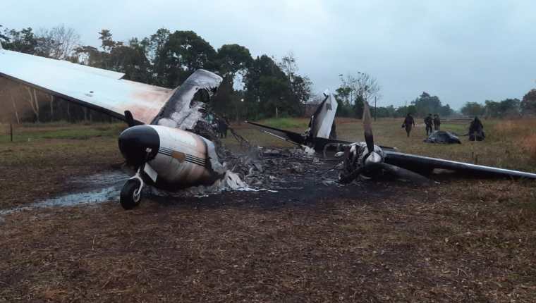 La aeronave ingresó ilegalmente a territorio guatemalteco. (Foto: Ejército de Guatemala)