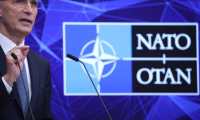 El secretario general de la OTAN, Jens Stoltenberg, durante una conferencia de prensa sobre la invasión rusa de Ucrania. (Foto Prensa Libre: AFP)