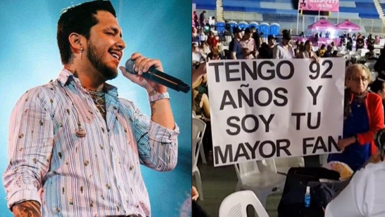Christian Nodal: el emotivo gesto del cantante hacia una fanática de 92 años durante un reciente concierto