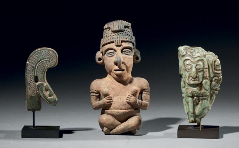 Piezas precolombinas de Guatemala serán subastadas en Francia. (Foto Prensa Libre: Tomada de les Services DE L'HÔTEL DROUOT) 