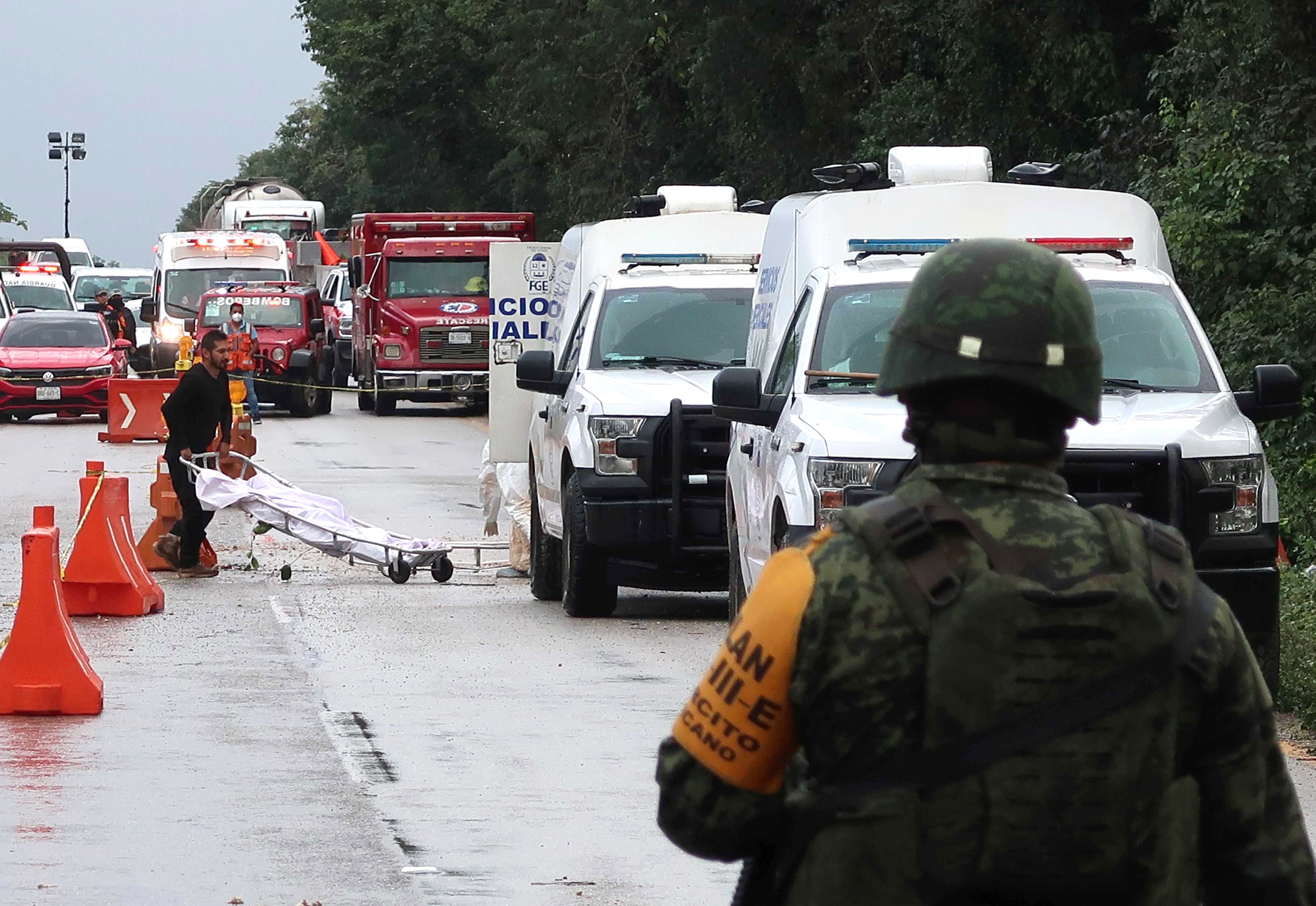 El accidente ocurrió este domingo 6 de febrero en el estado de Quintana Roo (México). (Foto Prensa Libre: EFE)