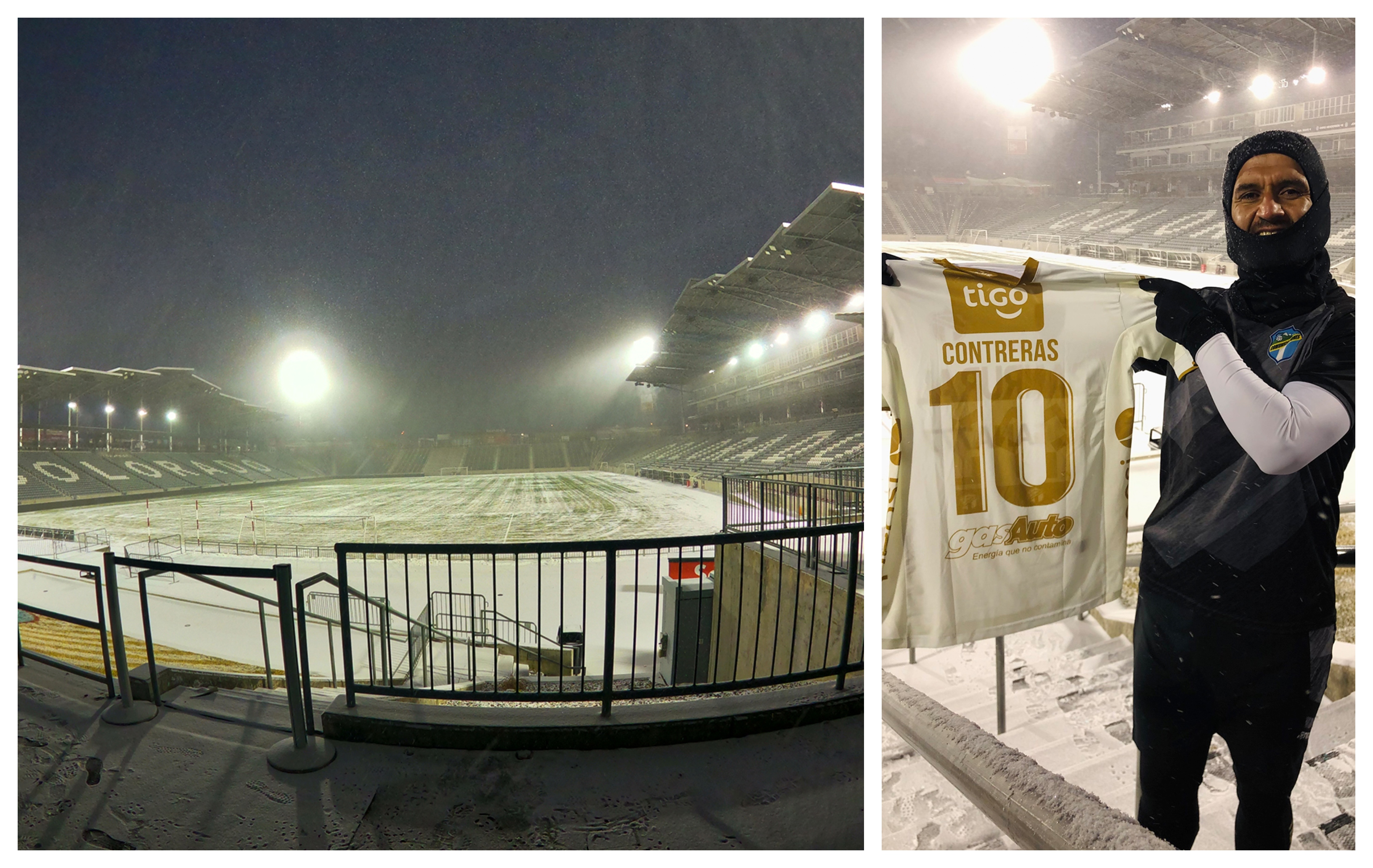 Comunicaciones se entrenó este martes en Denver bajo las bajas temperaturas de la región. (Foto Prensa Libre: Comunicaciones).