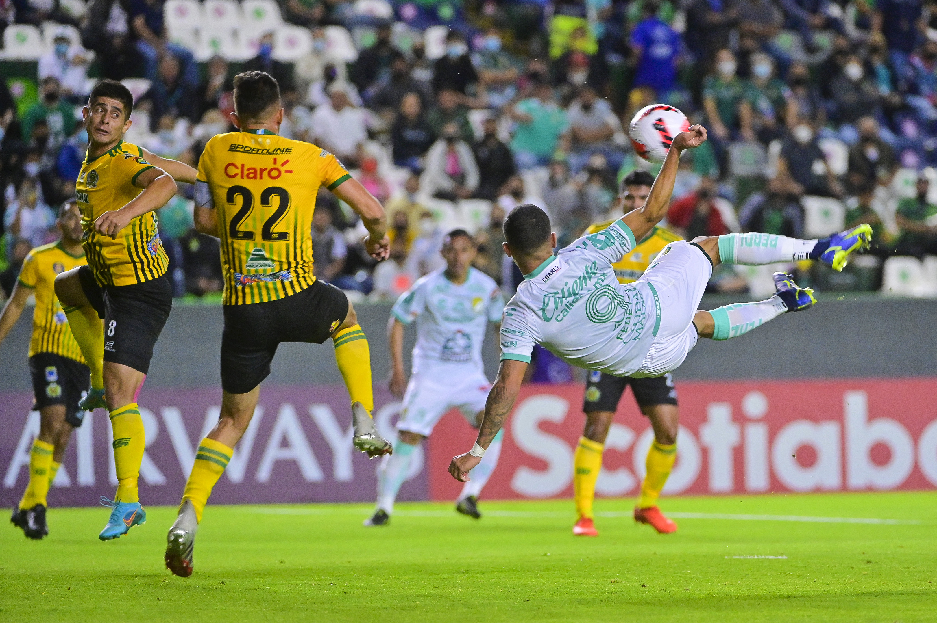 Guastatoya no se pudo quitar el cero en la serie contra León. (Foto Prensa Libre: Twitter @clubleonfc)