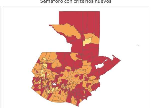 El nuevo mapa epidemiológico muestra menos municipios en rojo aunque los casos de covid-19 estén en aumento (Foto Laboratorio de Datos)