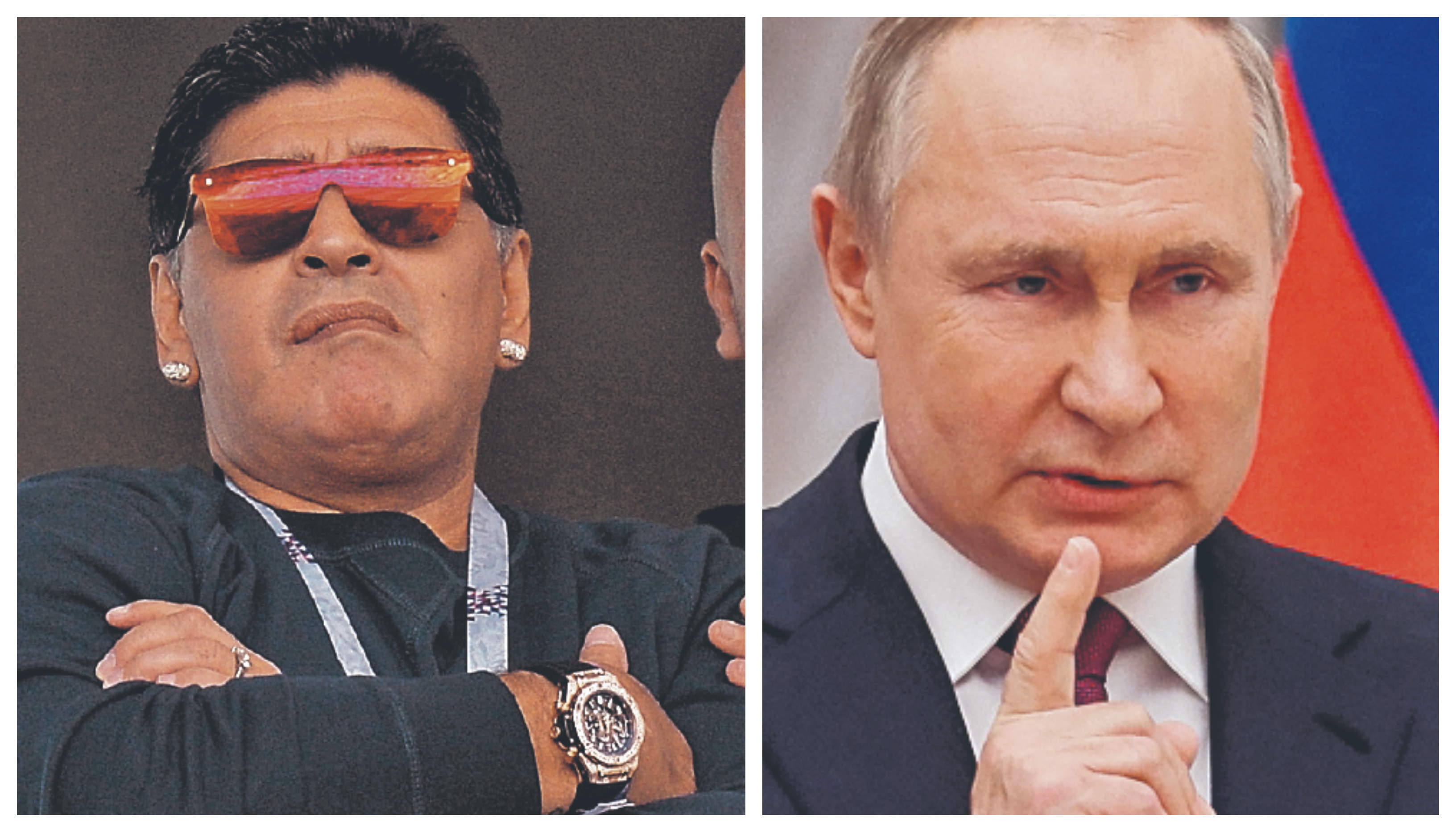 Diego Maradona y Vladimir Putin tuvieron una reunión en Rusia, después de un primer rechazo del argentino. (Foto Prensa Libre: Hemeroteca PL)