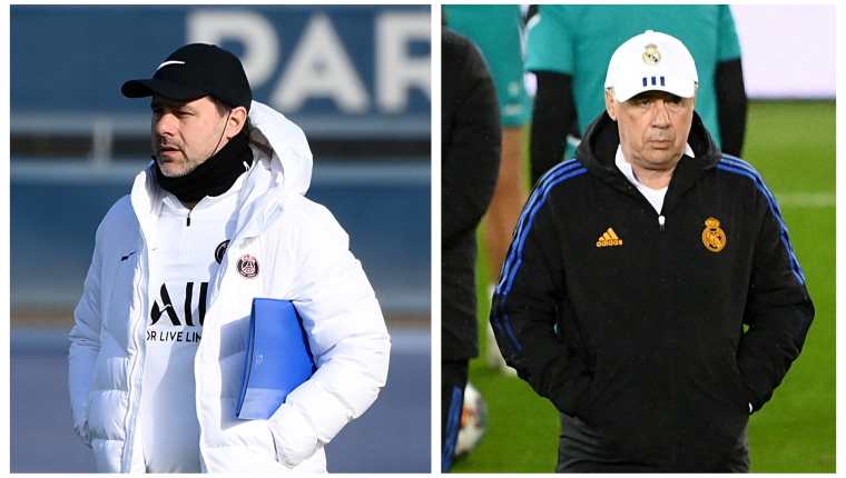Mauricio Pochettino y Carlo Ancelotti chocan este martes en la Champions. (Foto Prensa Libre: AFP)