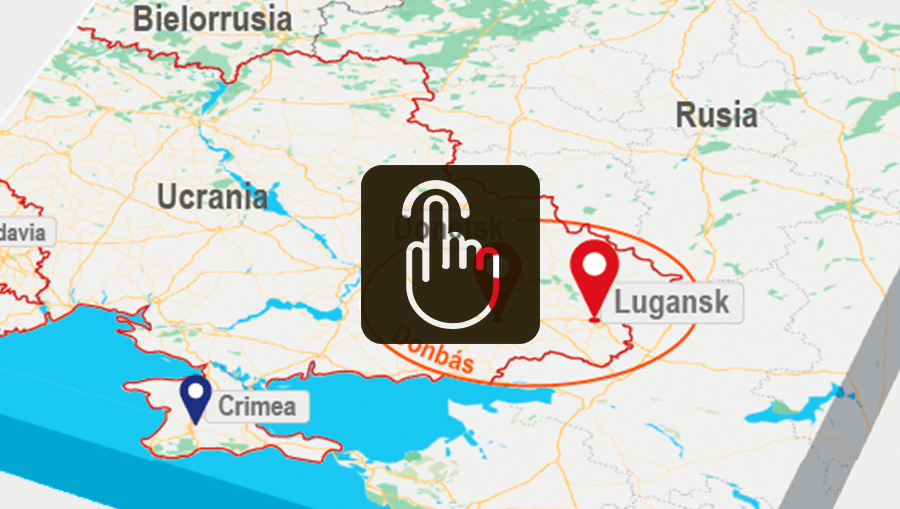 Interactivo del conflicto de Rusia y Ucrania en mapas.  