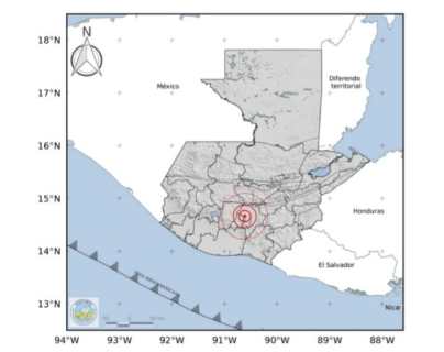 Sismo de magnitud 3.1 se registra este domingo 6 de febrero en el departamento de Guatemala