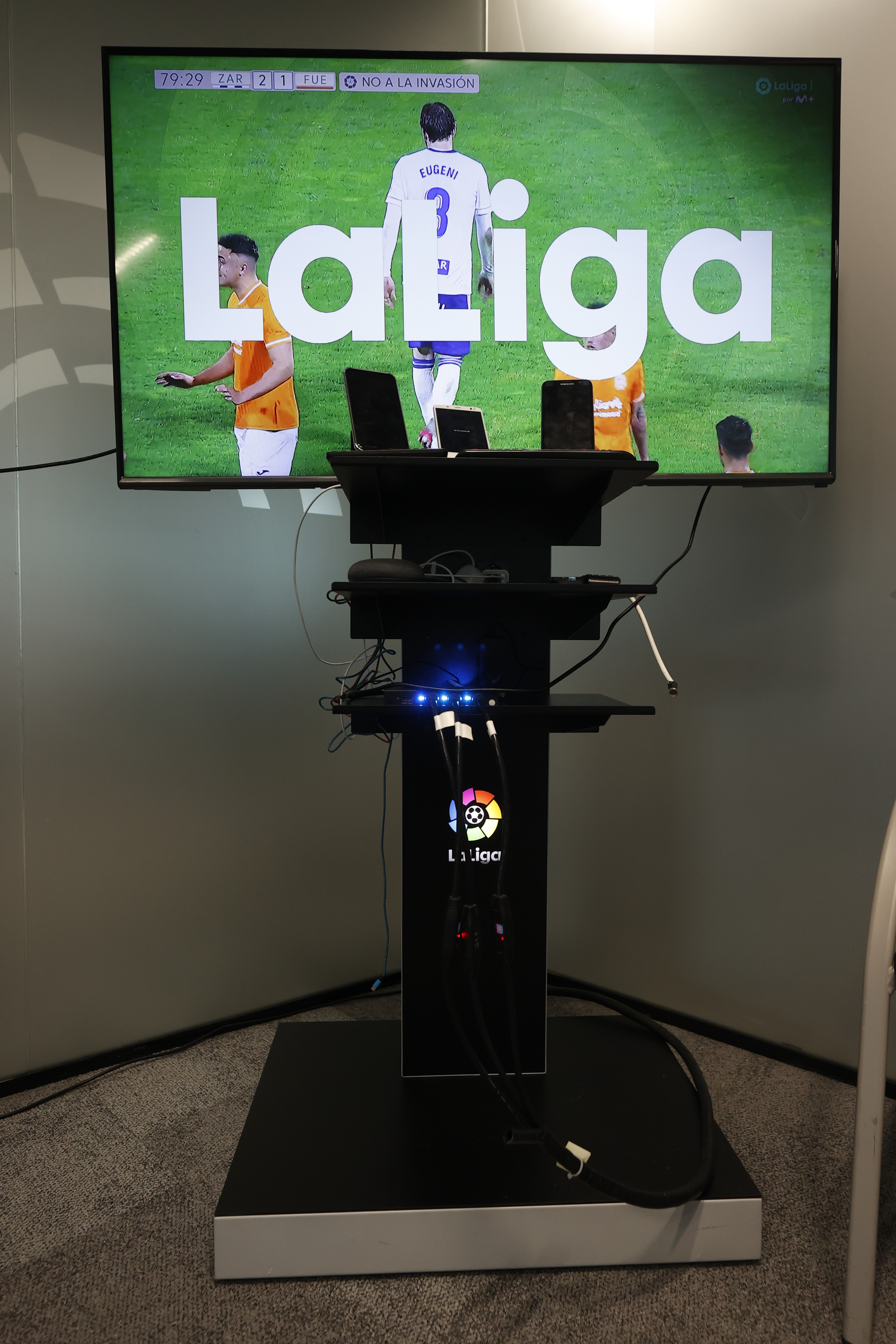 Visita al área de protección de contenidos (LaLiga Content Protection) de LaLiga Tech, la empresa que agrupa las herramientas tecnológicas de la asociación de clubes y con la que ofrece sus servicios a terceros5. Foto Prensa Libre: EFE.