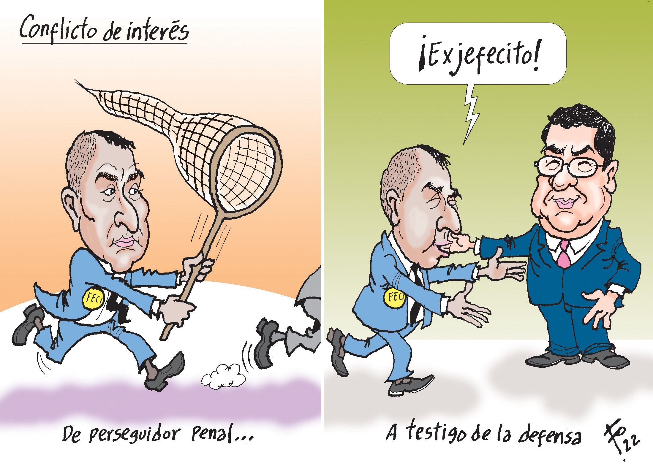 Personajes: Rafael Curruchiche y Rony López.