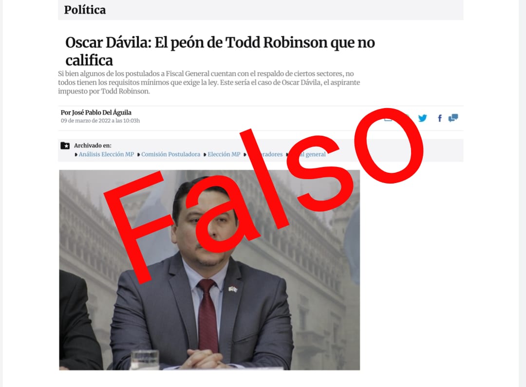 Alerta: circula noticia falsa que simula ser de Prensa Libre