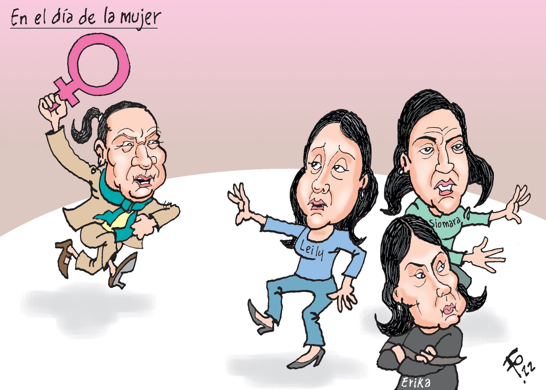 Personajes: Consuelo Porras, Leily Santizo. Siomara Sosa y Erika Aifán.