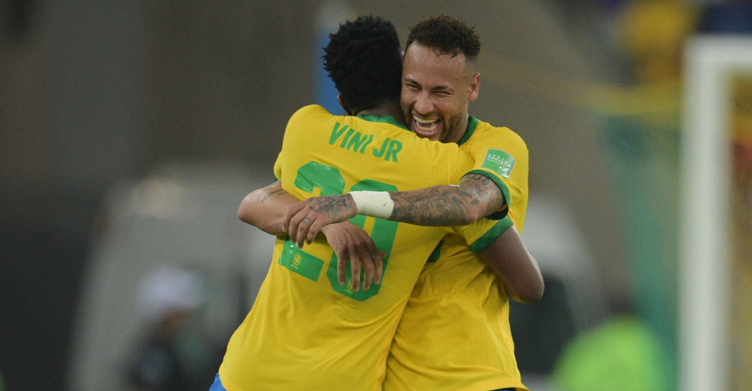 Vinícius y Neymar serán jugadores clave en la travesía mundialista de Brasil en Qatar 2022. (Foto Prensa Libre: AFP)
