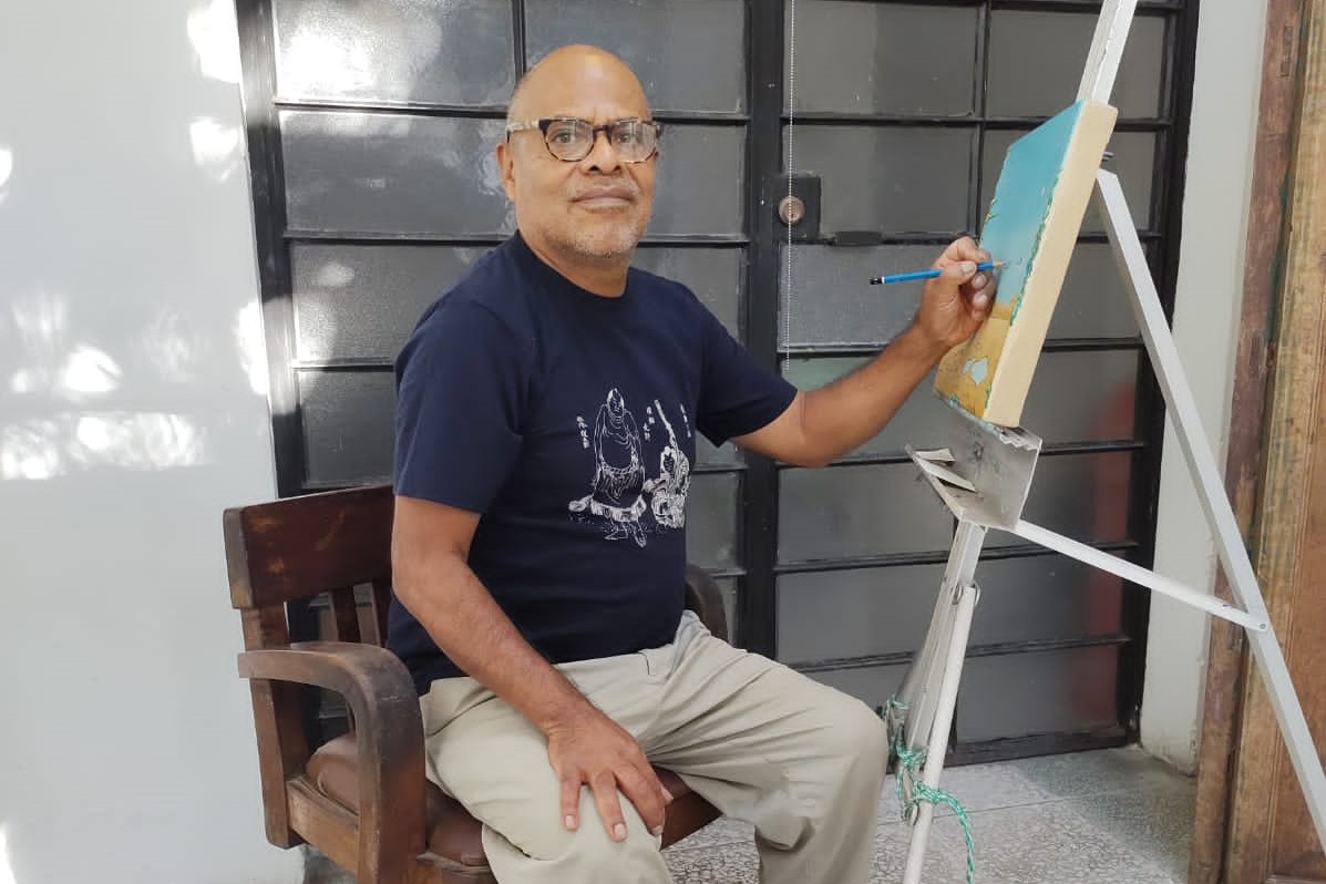Artista guatemalteco Alfredo Ceibal