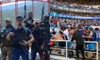 Las supuestas amenazas del CJNG van enfocadas a los aficionados de Querétaro que se vieron involucrados en la batalla campal. (Foto Prensa Libre: AFP)