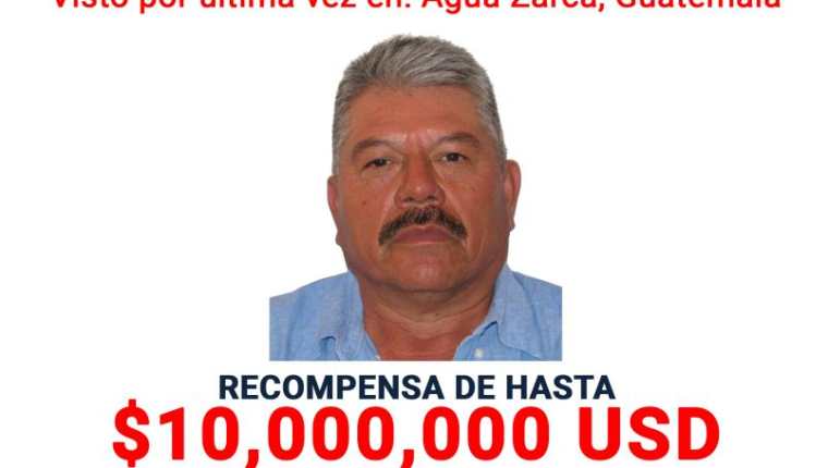 Eugenio Darío Molina López, a quien señalan de liderar al grupo de narcotraficantes Los Huistas, por quien EE. UU, ofrece UU$10 millones)