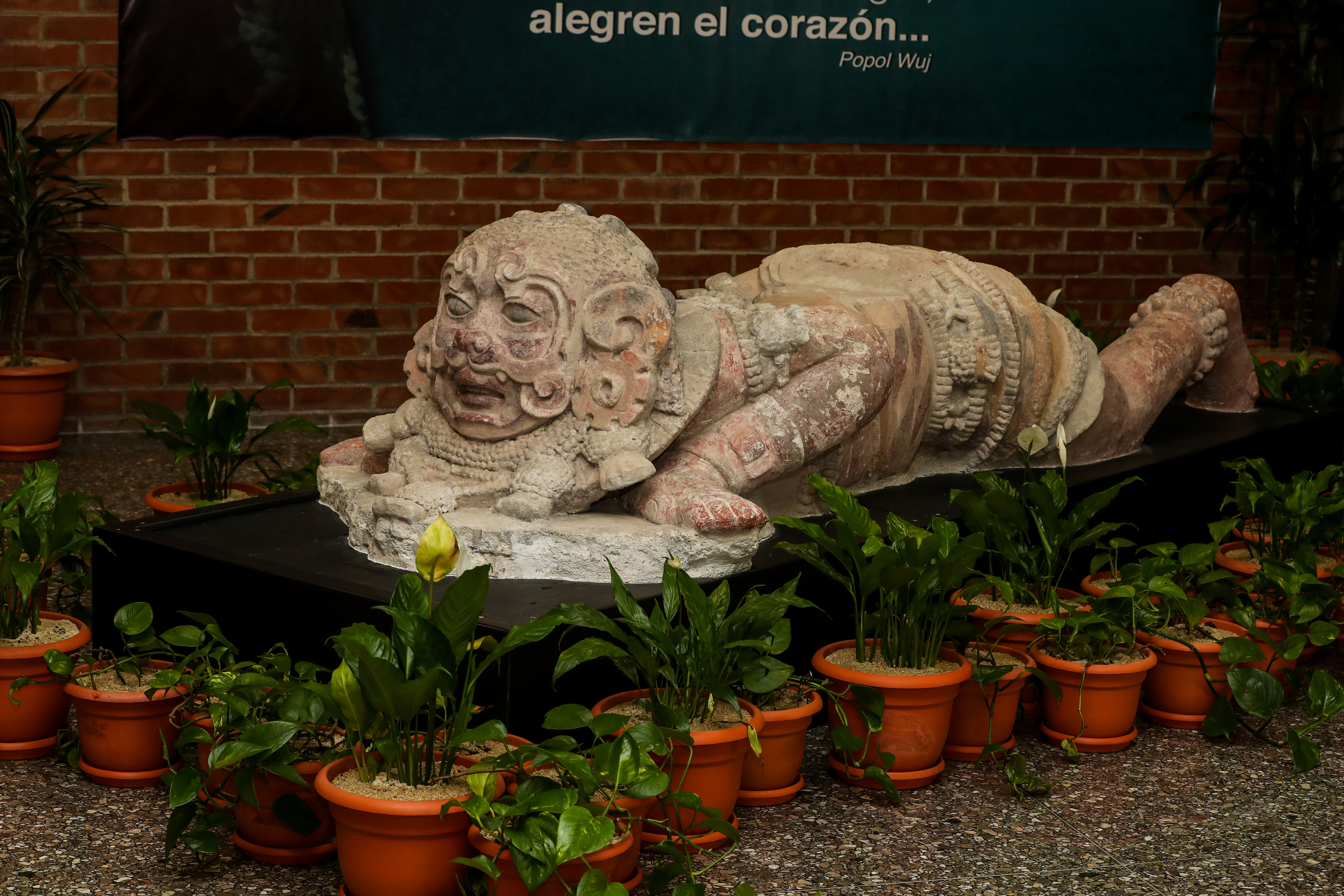 “Rostro de Jaguar” la magnífica pieza maya que se expone en la Universidad Rafael Landívar