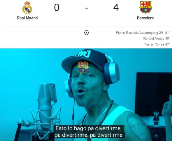 Los mejores memes de la goleada del FC Barcelona al Real Madrid en el ...