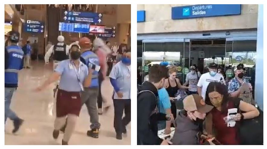 Pánico en Aeropuerto Internacional de Cancún: el video que muestra los momentos de tensión que vivieron los pasajeros tras supuestas detonaciones