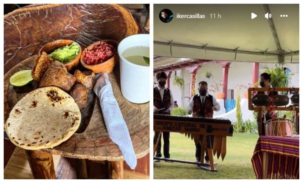 Iker Casillas come chicharrones con tortilla y disfruta de la marimba en su visita a Guatemala