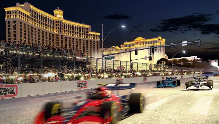 La Fórmula 1 disputará un circuito más para la próxima temporada, mismo que está situado en Las Vegas, Estados Unidos. Foto @F1