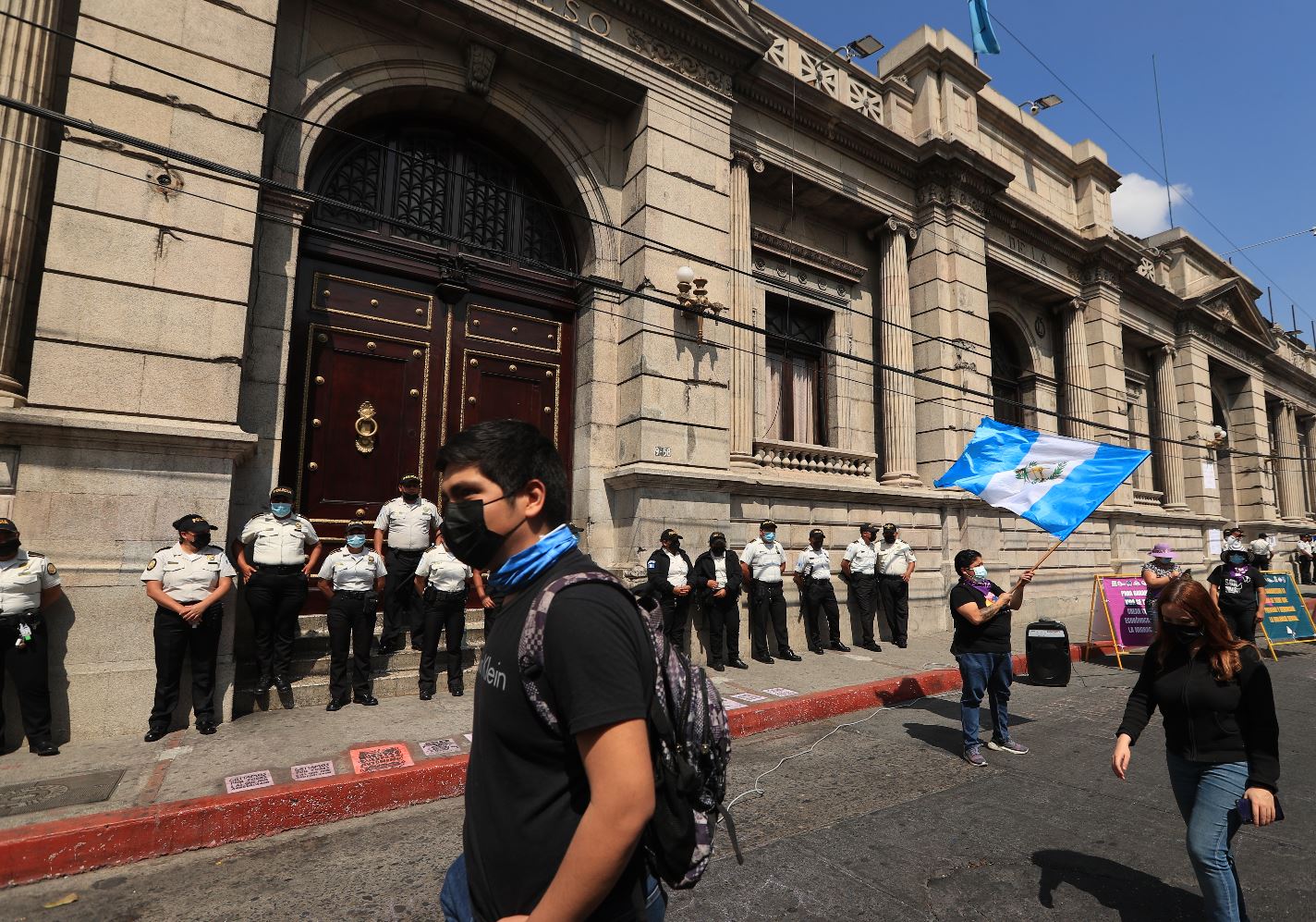 protestas frente al Congreso