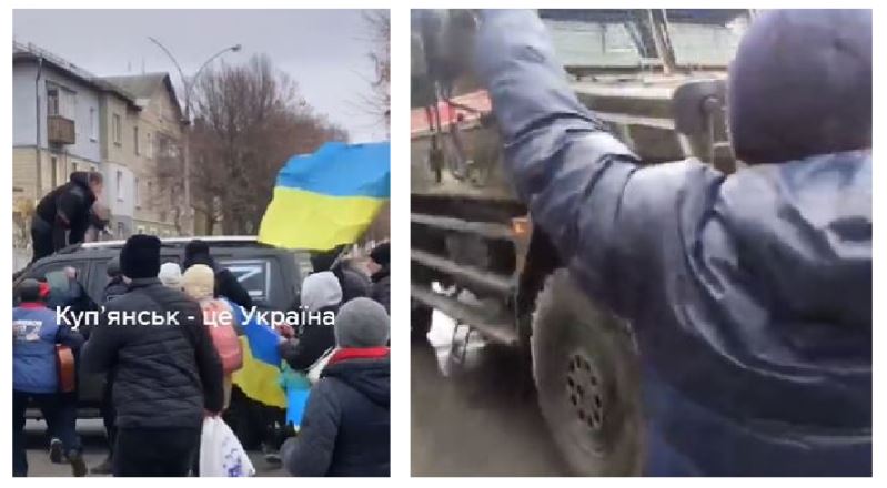 ucranianos intentan frenar el avance de tanques y camiones rusos a pesar de los disparos
