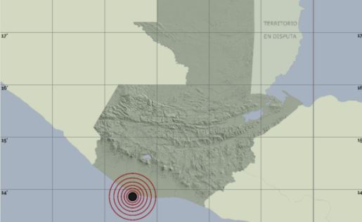 Reportan temblor de 4.6 grados en las costas de Escuintla y sensible en varios departamentos de Guatemala