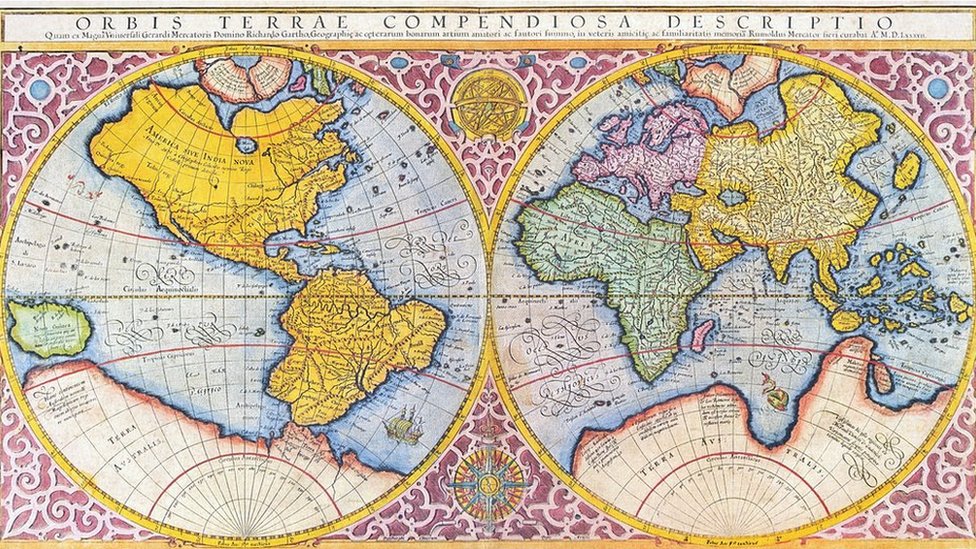 Mapa de Mercator del siglo XVI. GETTY IMAGES