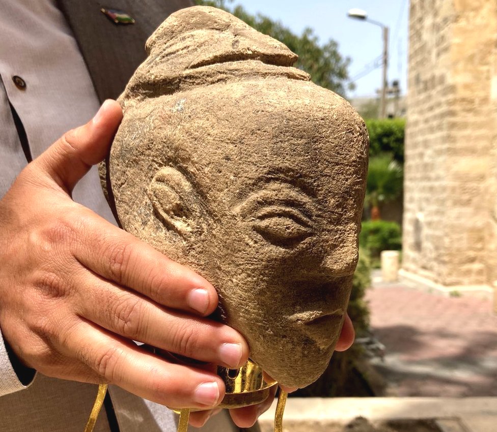 La estatua de la diosa Anat se encuentra expuesta en uno de los pocos museos de la Franja de Gaza.