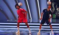 Doha (Qatar), 01/04/2022.- A performance on stage before the start of the main draw for the FIFA World Cup 2022 in Doha, Qatar, 01 April 2022. (Mundial de Fútbol, Catar) EFE/EPA/NOUSHAD THEKKAYIL